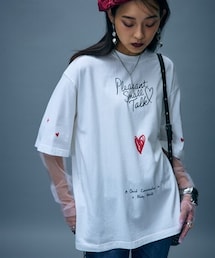 nissen | 綿100％ピグメント染ロゴプリントTシャツ＜大きいサイズ有＞GEVS.(Tシャツ/カットソー)