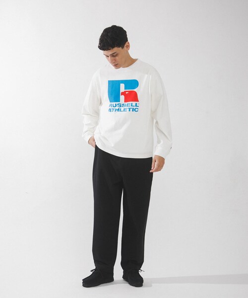 URBAN RESEARCH Sonny Label（アーバンリサーチサニーレーベル）の「『別注』RUSSELL ATHLETIC×SonnyLabel　プリントヘビージャージーロングTシャツ（Tシャツ/カットソー・メンズ・ホワイト/アッシュグレー/チャコール・M/L）」の11枚目の写真