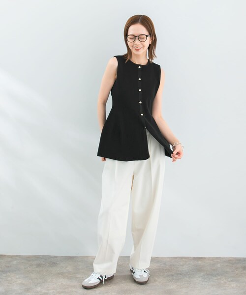 URBAN RESEARCH ROSSO（アーバンリサーチロッソ）の「タックコクーンパンツ（その他パンツ・レディース・off/beige/black・36/38）」の12枚目の写真