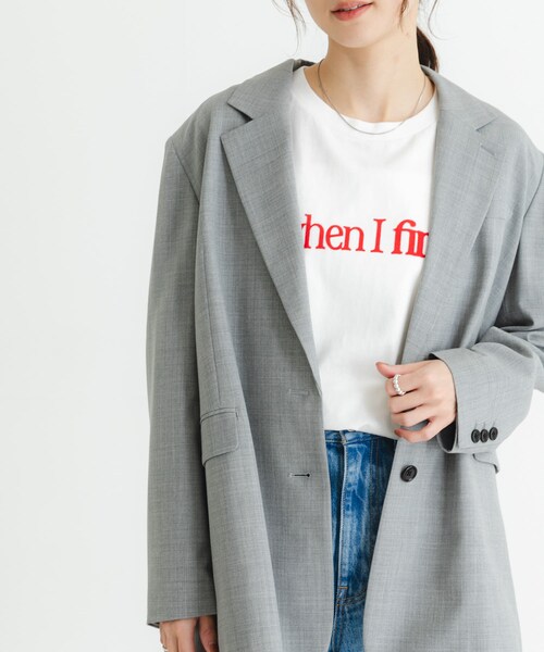 URBAN RESEARCH（アーバンリサーチ）の「スーパー100ウールジャケット（テーラードジャケット・レディース・GRAY/BLACK・FREE）」の17枚目の写真