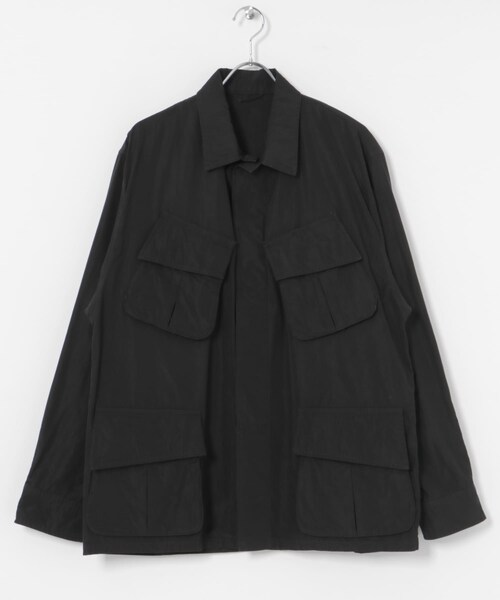 URBAN RESEARCH（アーバンリサーチ）の「blurhmsROOTSTOCK　OX Combat Tropical Jacket（ミリタリージャケット・メンズ・Black/K.Brown・3/4）」の9枚目の写真