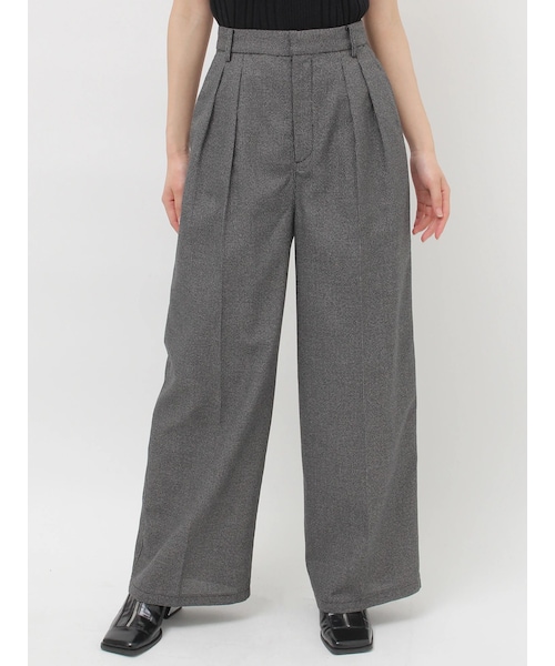 MURUA（ムルーア）の「ダブルタックワイドパンツ【セットアップ着用可】（その他パンツ・レディース・アイボリー/グレー/ブラック/ブラウン・1/2）」の15枚目の写真