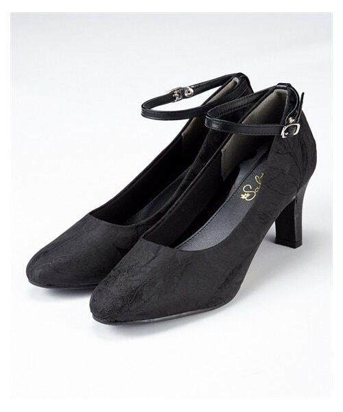 nissen（ニッセン）の「２WAYストラップラウンドトゥパンプス（パンプス・メンズ・黒(キラキラ×レース)/黒(ジャガード生地)/ベージュ(ジャガード生地)・22.5cm/23.0cm/23.5cm/24.0cm/24.5cm）」の8枚目の写真