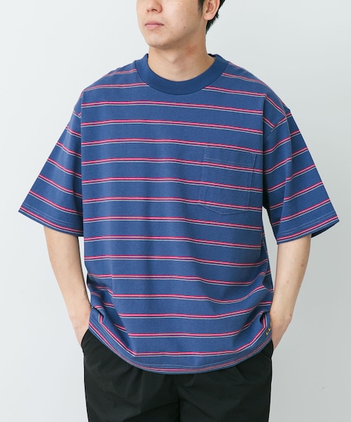 URBAN RESEARCH DOORS(アーバンリサーチドアーズ)の「L.L.Bean JAPAN EDITION UNION SHORT-SLEEVE STRIPED T-SHIRTS(Tシャツ/カットソー・メンズ・OFF/GRN/BIRCH/CRM/SAX/ROSE/CORAL/MINT/NAVY/RED/CCL/PWK・M/L/XL)」の5枚目の写真