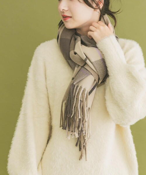 ITEMS URBANRESEARCH(アイテムズ アーバンリサーチ)の「チェックストール(マフラー・レディース・IVO/MOC/L.BLU/NVY・-)」の15枚目の写真