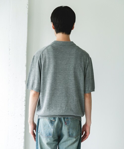 URBAN RESEARCH DOORS(アーバンリサーチドアーズ)の「『洗濯可/UVカット』『URTECH』Aircare ショートスリーブニットポロ(ニット/セーター・メンズ・BLACK/GRAY・M/L/XL)」の22枚目の写真