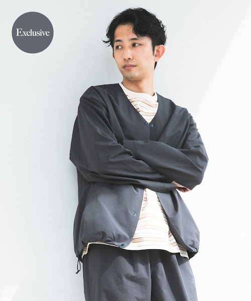 URBAN RESEARCH DOORS（アーバンリサーチドアーズ）の「『別注』Marmot×DOORS　DOTAIR CARDIGAN SHIRTS（ノーカラージャケット・メンズ・INK BLACK/BLUE GRAY/KHAKI・M/L/XL）」の3枚目の写真