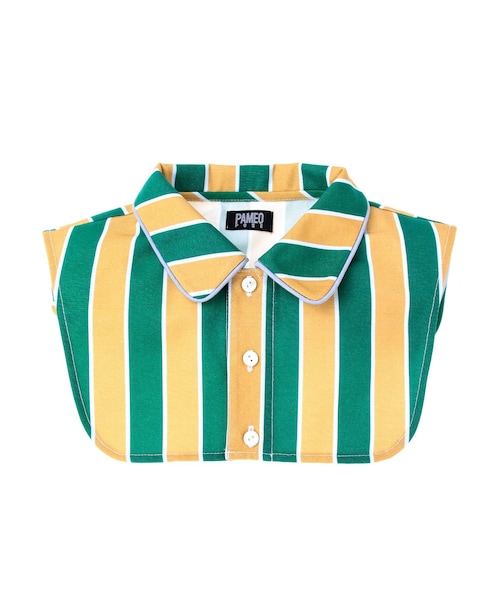 PAMEO POSE（パメオポーズ）の「STRIPE COLLAR（付け襟・レディース・ブラック/ピンク/グリーン・F）」の2枚目の写真