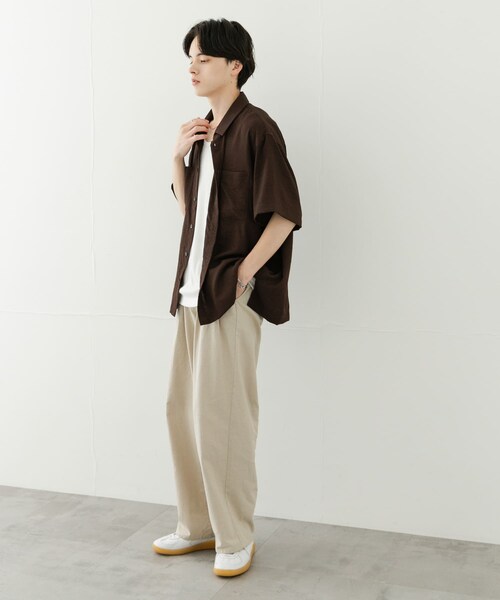 SENSE OF PLACE by URBAN RESEARCH（センスオブプレイスバイアーバンリサーチ）の「ドライタッチワイドパンツ（その他パンツ・メンズ・BLACK/GREIGE/GREEN・M/L）」の20枚目の写真