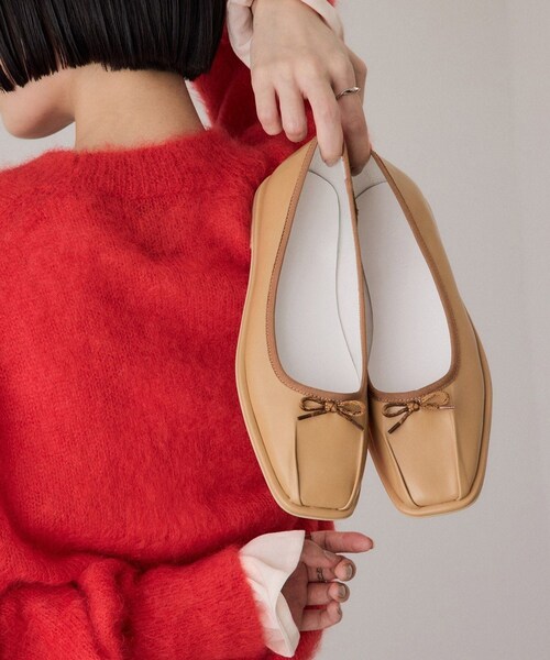 ADAM ET ROPE'（アダムエロペ）の「タックバレエシューズ（バレエシューズ・レディース・ブラック/ブラウン/ベージュ・23.0/23.5/24.0/24.5）」の11枚目の写真