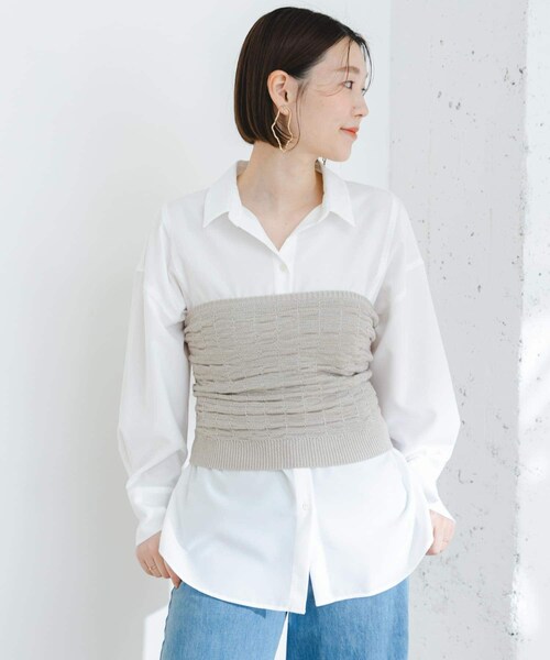 URBAN RESEARCH ROSSO（アーバンリサーチロッソ）の「F by ROSSO　ラメニットビスチェ+カーディガン（カーディガン/ボレロ・レディース・BROWN/GREIGE・FREE）」の22枚目の写真