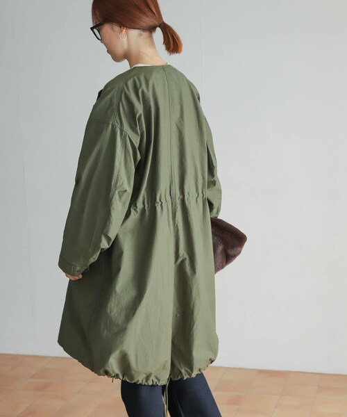 URBAN RESEARCH DOORS（アーバンリサーチドアーズ）の「3WAYノーカラーモッズコート（モッズコート・レディース・KHK×BEG/NAVY×NAVY・M）」の16枚目の写真