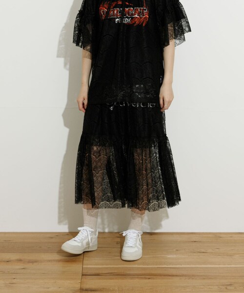 THE GOODLAND MARKET(ザグッドランドマーケット)の「SREU Layered Lace Skirt(スカート・レディース・WHITE1/WHITE2/BLACK1/BLACK2・M)」の10枚目の写真