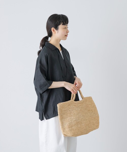 かぐれ（カグレ）の「リネンスキッパーシャツ（シャツ/ブラウス・レディース・OFF/BLACK/MINT・Free）」の22枚目の写真
