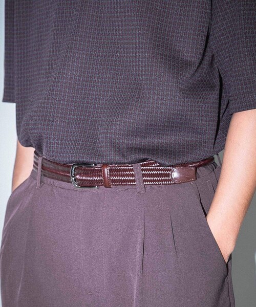 URBAN RESEARCH Sonny Label（アーバンリサーチサニーレーベル）の「OOPS　刻印ベルト（ベルト・メンズ・ブラック/ブラウン・one）」の2枚目の写真