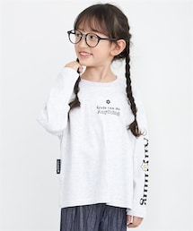 nissen | ビッグシルエットプリント長袖Tシャツ（女の子）(Tシャツ/カットソー)