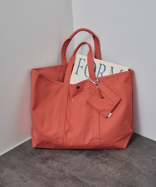 ADAM ET ROPE'(アダムエロペ)の「【L.L.Bean for SALON(エル・エル・ビーン)】別注グローサリー・トート&チャームポーチ(トートバッグ・レディース・キャメル/カーキ/ブルー系/レッド系/イエロー系・F)」の18枚目の写真