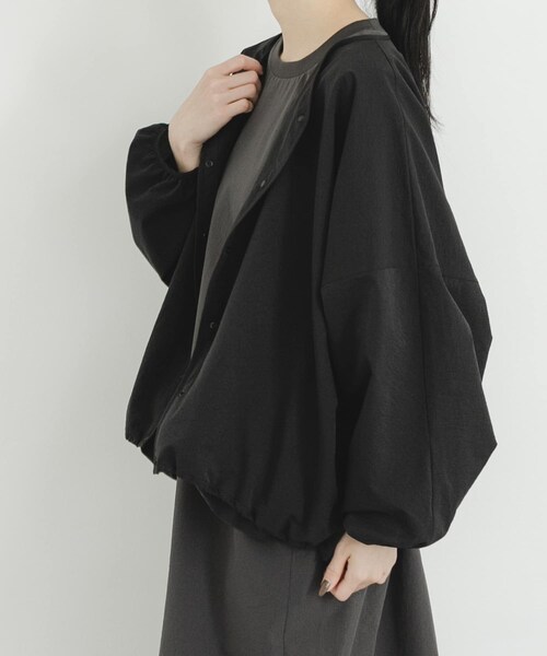 EKAL（エカル）の「『吸水速乾/通気性/軽量』DOT AIR CARDIGAN（カーディガン/ボレロ・レディース・ブラック/ブラウン/チャコール・One）」の10枚目の写真