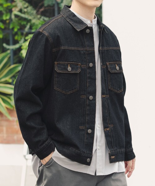 ITEMS URBANRESEARCH（アイテムズ アーバンリサーチ）の「『セットアップ対応』SOFT FEEL DENIM 2NDジャケット（デニムジャケット・メンズ・BLACK/GRAY/INDIGO BLU・M/L）」の4枚目の写真