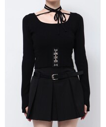 EMODA | OPEN HOOK CHOKER KNIT(ニット/セーター)