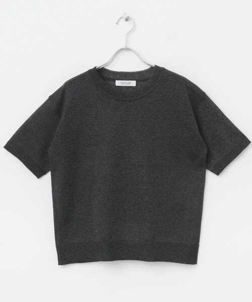 URBAN RESEARCH Sonny Label（アーバンリサーチサニーレーベル）の「シアーラメニットTシャツ（ニット/セーター・レディース・グレー/バター/ブラック・FREE）」の15枚目の写真