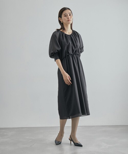 ROPE'（ロペ）の「【限定店舗・J'aDoRe限定】エレガンスウールボイルワンピース（ワンピース・レディース・ネイビー・38/36）」の22枚目の写真