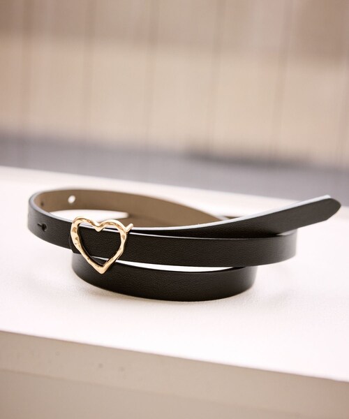 ROPE' PICNIC（ロペピクニック）の「15mmハートバックルベルト（ベルト・レディース・ブラック/ブラウン・F）」の7枚目の写真
