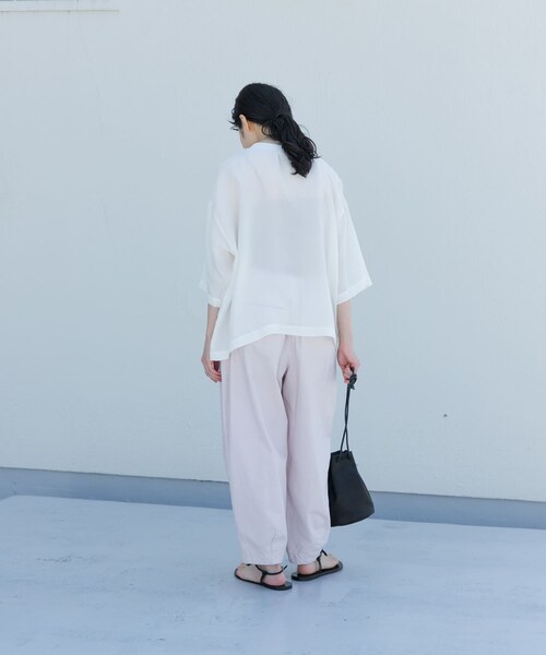 かぐれ（カグレ）の「キュプラプルオーバー（Tシャツ/カットソー・レディース・IVORY/NAVY/CHARCOAL・FREE）」の11枚目の写真