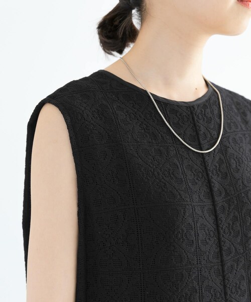 URBAN RESEARCH（アーバンリサーチ）の「Square Lace オールインワン（サロペット/オーバーオール・レディース・ブラック/オフ・S）」の21枚目の写真