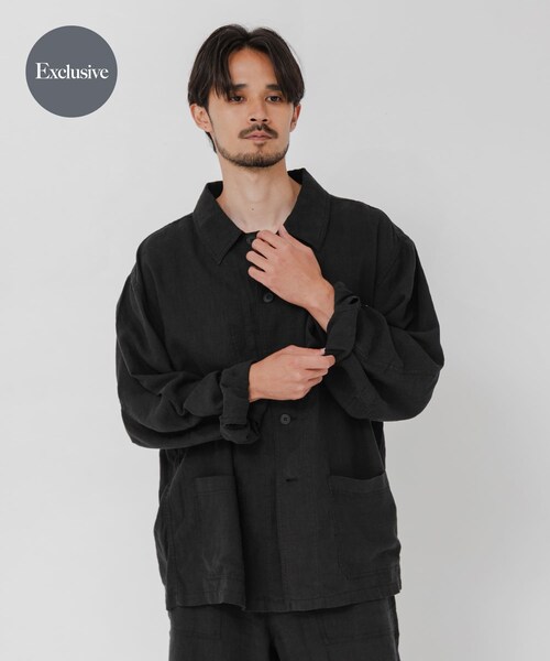 URBAN RESEARCH（アーバンリサーチ）の「『別注』LE VETEMENT ATLANTIQUE×URBAN RESEARCH　ワークジャケット（カバーオール・メンズ・D.GREEN/BLACK・M/L）」の10枚目の写真