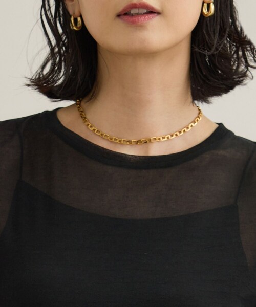 ROPE'(ロペ)の「シアーフライス5分袖プルオーバー(Tシャツ/カットソー・レディース・ブラック/ホワイト・F)」の12枚目の写真