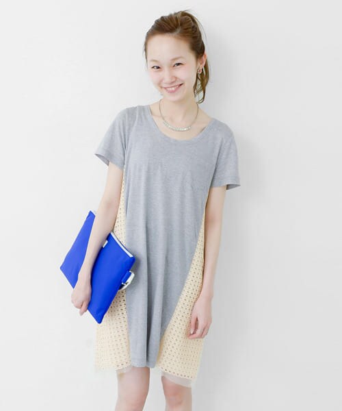 BACKレース切替カットワンピース