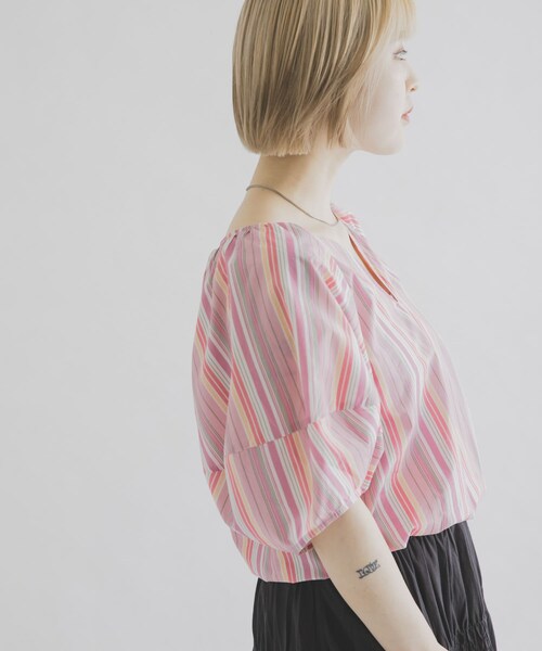 THE GOODLAND MARKET（ザグッドランドマーケット）の「FANAKA　バルーンブラウス（シャツ/ブラウス・レディース・PINK・Free）」の5枚目の写真