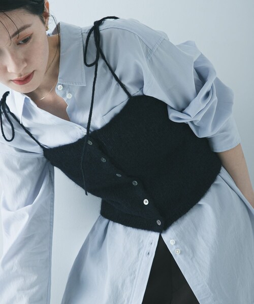 URBAN RESEARCH（アーバンリサーチ）の「シアーモヘヤキャミソール（ニット/セーター・レディース・L.GRAY/YELLOW/NAVY・Free）」の7枚目の写真