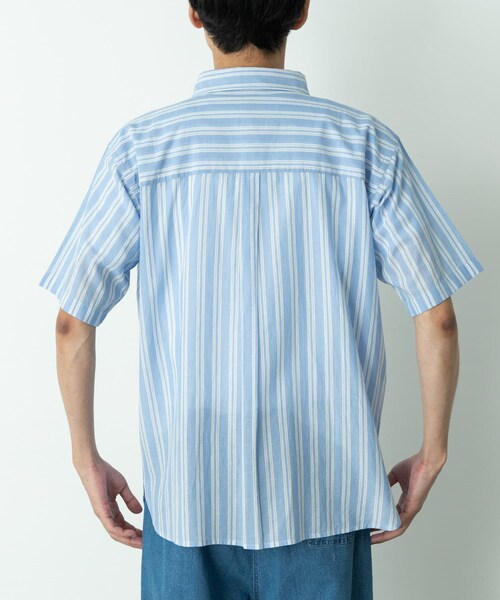 URBAN RESEARCH Sonny Label（アーバンリサーチサニーレーベル）の「インドコットンストライプシャツ（シャツ/ブラウス・メンズ・オフ/ブルー・M/L）」の17枚目の写真