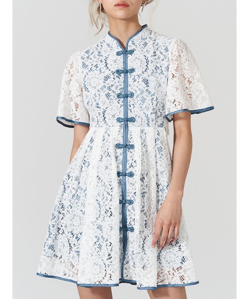PAMEO POSE（パメオポーズ）の「Macau Lace Mini Dress（ワンピース・レディース・ホワイト/ブラック/レッド・S/M）」の18枚目の写真