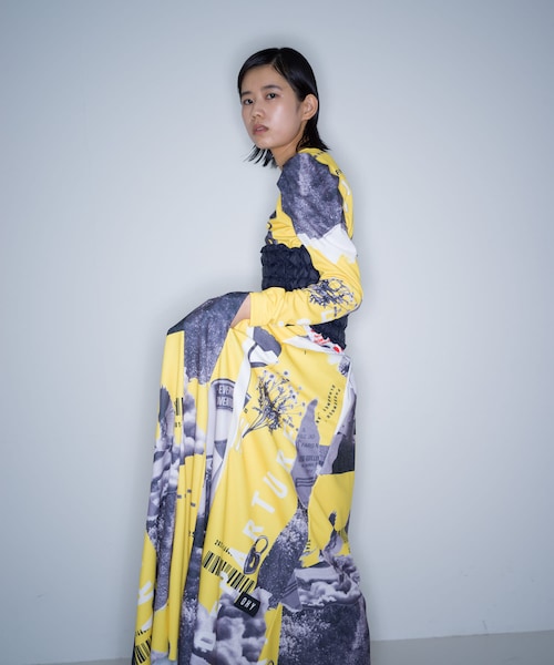 THE GOODLAND MARKET（ザグッドランドマーケット）の「old honey　61℃skirt（スカート・レディース・white/yellow・one）」の2枚目の写真