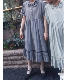 merry jenny | くるくるパイピングカラーワンピース(ワンピース)