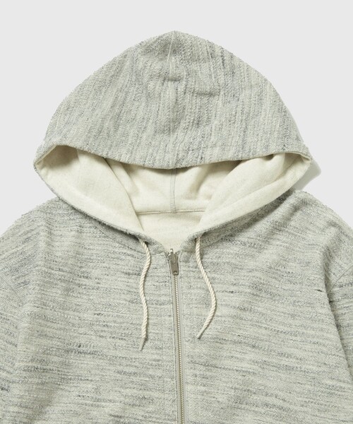 ADAM ET ROPE'（アダムエロペ）の「【リバーシブル/パイル】スウェット フルジップ パーカー / ロングシーズン着用可能（パーカー・メンズ・グレー系/キナリ系・L/M）」の16枚目の写真