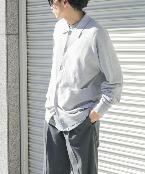 URBAN RESEARCH DOORS（アーバンリサーチドアーズ）の「FORK&SPOON　ニットポロカーディガン（カーディガン/ボレロ・メンズ・CCLｘGRY/GRYｘOFF・4/5）」の17枚目の写真