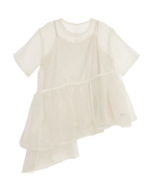 ELENDEEK(エレンディーク)の「【yuumi×ELENDEEK】CAMI SET ASYMMETRY BL(シャツ/ブラウス・レディース・アイボリー/ブラック/ブルー・F)」の1枚目の写真