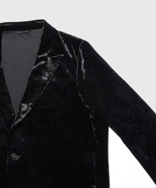 ADAM ET ROPE'(アダムエロペ)の「VELVET PEAKED LAPEL JACKET(テーラードジャケット・メンズ・ブラック・L/M/S)」の10枚目の写真