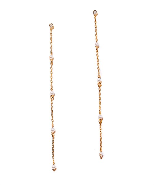 ROPE'（ロペ）の「【WEB限定】【les bonbon (ル ボンボン)】2way diamond pierce（ピアス（両耳用）・レディース・ゴールド・F）」の5枚目の写真