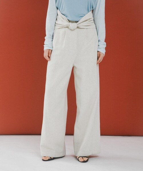 LAATO（ラート）の「wide easy trousers（その他パンツ・レディース・シャドウ/クリーム・Free/TALL）」の5枚目の写真
