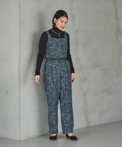URBAN RESEARCH ROSSO（アーバンリサーチロッソ）の「F by ROSSO　ツイードビスチェ+ワイドパンツ（セットアップ・レディース・BLUE/BLACK・36/38）」の6枚目の写真