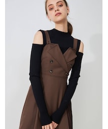 MERCURYDUO | アームウォーマー付きリブニット(ニット/セーター)