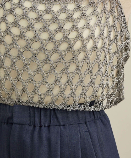 ROPE'（ロペ）の「ラメコードメッシュキャミソール/洗える（キャミソール・レディース・ゴールド/シルバー・F）」の20枚目の写真