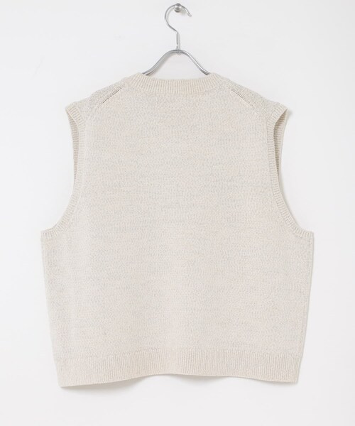 URBAN RESEARCH DOORS（アーバンリサーチドアーズ）の「FORK&SPOON　テープヤーンVネックニットベスト（ベスト・レディース・NAVY/IVORY・1）」の12枚目の写真