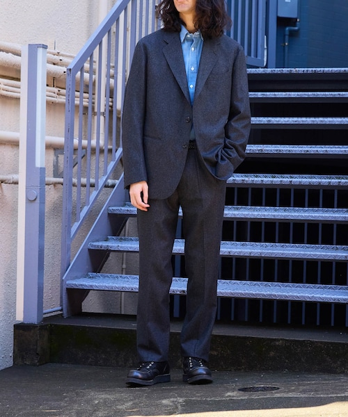 ADAM ET ROPE'(アダムエロペ)の「【HEUGN/ユーゲン】Freddie FLANNEL(スラックス・メンズ・グレー・1/2/3/4)」の10枚目の写真