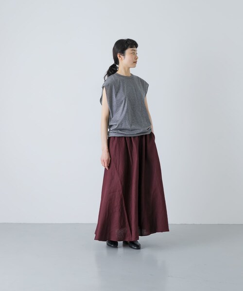 かぐれ（カグレ）の「リネンフレアスカート（スカート・レディース・BLACK/BROWN/BLUE GREEN・Free）」の20枚目の写真